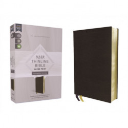 NASB, Thinline Bible, Large Print, Passaggio Setting, Leathersoft, Black, Red Letter, 1995 Text, Comfort Print: Elegantly uniting single and double columns into one Passaggio Setting Bible design