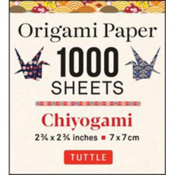 Origami Paper Chiyogami 1,000 sheets 2 3/4 in (7 cm): Tuttle Origami Paper: Double-Sided Origami Sheets Printed with 12 Designs (Instructions for Origami Crane Included)