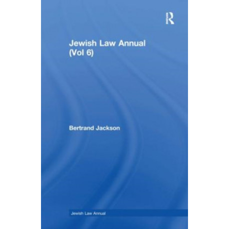 Jewish Law Annual (Vol 6)
