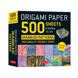 Origami Paper 500 sheets Marbled Patterns 6" (15 cm): Tuttle Origami Paper: Double-Sided Origami Sheets Printed with 12 Different Designs (Instructions for 6 Projects Included)