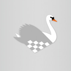 Flet-selv-fugl Svane Sølv