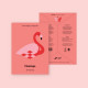 Flet-selv-fugl Flamingo