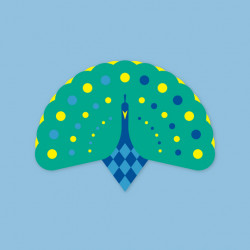 Flet-selv-fugl Påfugl