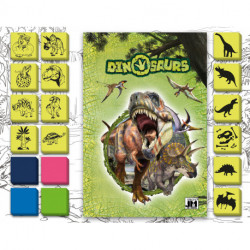 Skumstempler med dinosaur-motiver