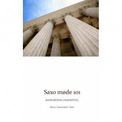 Saxo møde 101