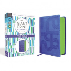 NIrV, Giant Print Compact Bible for Boys, Leathersoft, Blue, Comfort Print