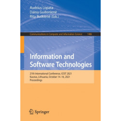 Information and Software Technologies: 27th International Conference, ICIST 2021, Kaunas, Lithuania, October 14–16, 2021, Proceedings