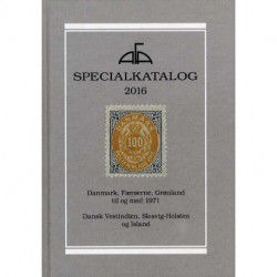 AFA specialkatalog 2016: Danmark, Færøerne, Grønland, Dansk Vestindien og Slesvig