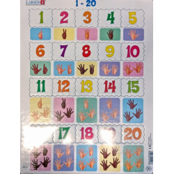 Lær tallene 1-20 - Rammepuslespil