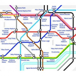 City of Women London Tube Wall Map (A2, 16.5 x 23.4 Inches)