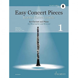 Easy Concert Pieces: 25 Pieces from 4 Centuries. Vol. 1. clarinet and piano.