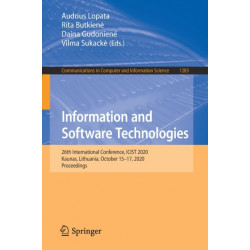 Information and Software Technologies: 26th International Conference, ICIST 2020, Kaunas, Lithuania, October 15–17, 2020, Proceedings