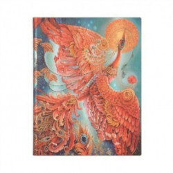 Firebird (Birds of Happiness) Ultra Lined Journal: Flexi softcover, 100 gsm, ribbon marker, memento pouch, book edge printing, no closure
