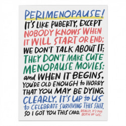 6-Pack Em & Friends It's Like Puberty Perimenopause Support Card