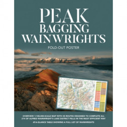 Peak Bagging: Wainwrights Fold-out Poster: Folding poster map (438mm x 672mm) of 45 routes designed to complete all 214 Wainwrights in the most efficient way