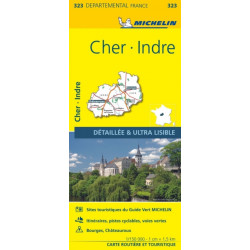 Cher, Indre - Michelin Local Map 323