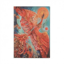 Firebird (Birds of Happiness) Midi Lined Journal: Flexi softcover, 100 gsm, ribbon marker, memento pouch, book edge printing, no closure