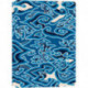 Batik 'Blue Clouds' Lined Hardcover Journal: Blank Notebook with Ribbon Bookmark