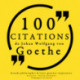 100 citations de Goethe