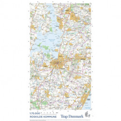 Trap Danmark: Kort over Roskilde Kommune: Topografisk kort 1:75.000