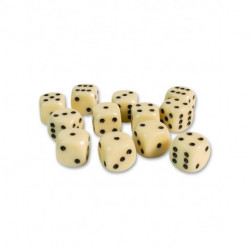 Terning, 6 sider med øjne (12 stk.)