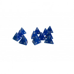 Terning, 4 sider med tal fra 1 til 4 (12 stk.)