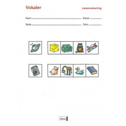 Læseevaluering, Vokaler  á 10 stk.