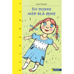 En dukke med blå øjne