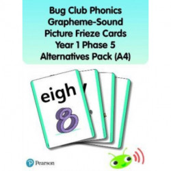 Bug Club Phonics Grapheme-Sound Picture Frieze Cards Year 1 Phase 5 alternatives (A4)