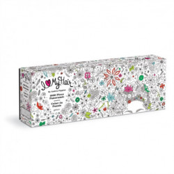 Andrea Pippins Flowers In Your Hair Color-In 1000 Piece Panoramic Puzzle