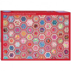 Kaffe Fassett’s Fabulous Florals Quilt Jigsaw Puzzle: 1000 Pieces, Dimensions 29.5? x 19.7?
