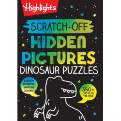 Scratch-Off Hidden Pictures Dinosaur Puzzles: 64-Page Dinosaur Activity Book with Scratch Art for Kids