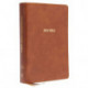 NKJV, Foundation Study Bible, Large Print, Leathersoft, Brown, Red Letter, Thumb Indexed, Comfort Print: Holy Bible, New King James Version