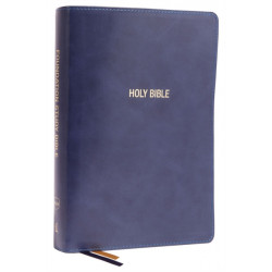 NKJV, Foundation Study Bible, Large Print, Leathersoft, Blue, Red Letter, Thumb Indexed, Comfort Print: Holy Bible, New King James Version