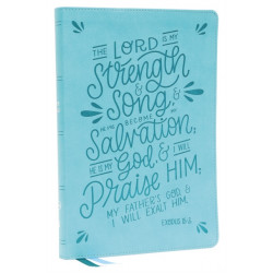 NKJV, Thinline Bible, Verse Art Cover Collection, Leathersoft, Teal, Red Letter, Thumb Indexed, Comfort Print: Holy Bible, New King James Version
