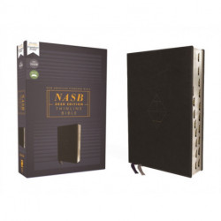 NASB, Thinline Bible, Leathersoft, Black, Red Letter, 2020 Text, Thumb Indexed, Comfort Print