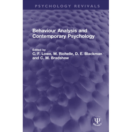 Behaviour Analysis and Contemporary Psychology