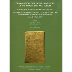 Grammatical Case in the Languages of the Middle East and Beyond: Acts of the International Colloquium Variations, concurrence et evolution des cas dans divers domaines linguistiques, Paris, 2-4 April 2007