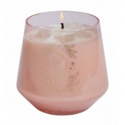 Rose Quartz Crystal Healing Scented Glass Candle