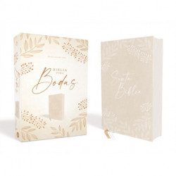 RVR60, Santa Biblia para Bodas, Tapa dura/Tela, Caja de Regalo, Palabras de Jesus en Rojo, Comfort Print: Reina-Valera 1960, Biblia para bodas, Crema, tapa dura / tela