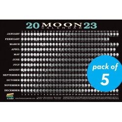 2023 Moon Calendar Card 5 pack: Lunar Phases, Eclipses, and More!