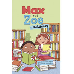Max and Zoe at the Library