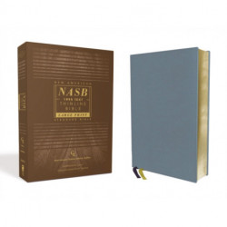 NASB, Thinline Bible, Large Print, Genuine Leather, Buffalo, Blue, Red Letter, 1995 Text, Comfort Print
