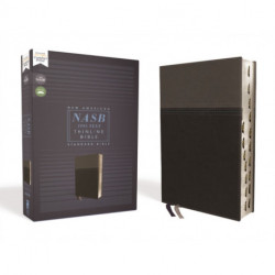 NASB, Thinline Bible, Leathersoft, Black, Red Letter, 1995 Text, Thumb Indexed, Comfort Print