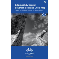 Edinburgh & Central Southern Scotland Cycle Map 24: The Pentlands, Peebles and The Scottish Borders
