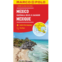 Mexico Marco Polo Map: Includes Guatemala, Belize and El Salvador