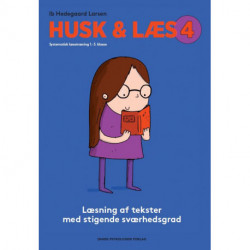HUSK & LÆS 4 - Læsning af tekster med stigende sværhedsgrad * PAKKET A 5 STK. *: Systematisk læsetræning 1.-3. klasse