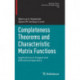 Completeness Theorems and Characteristic Matrix Functions: Applications to Integral and Differential Operators