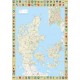 Danmarkskort med kommunevåben - Plakat 70x100cm