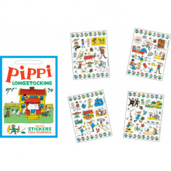 Pippi Stickers -  Villa Villekulla med 140 klistermærker: Pippi Langstrømpe Klistermærker